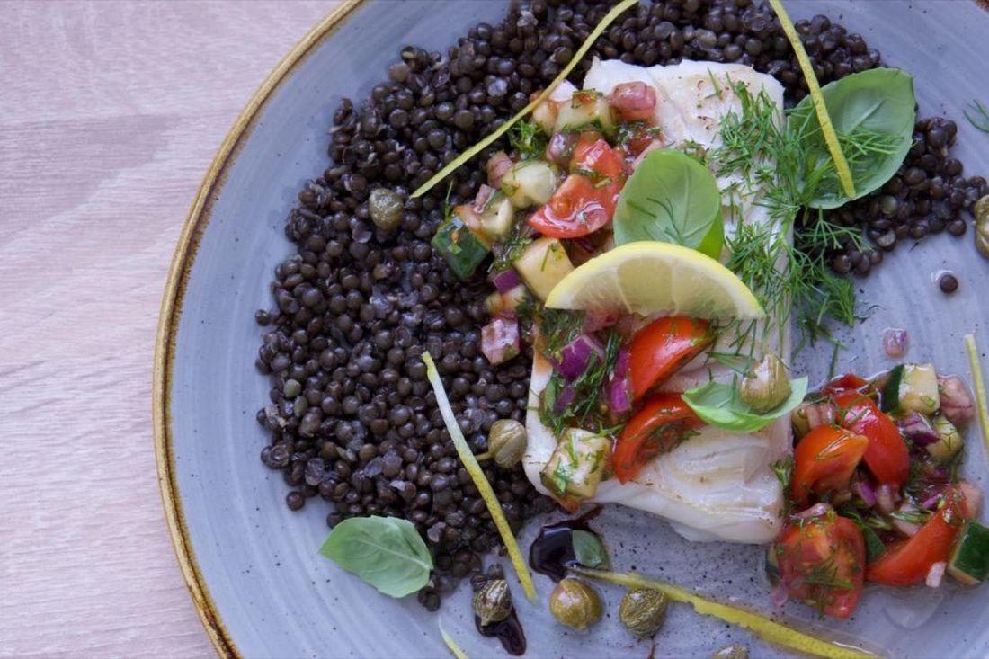White fish plate